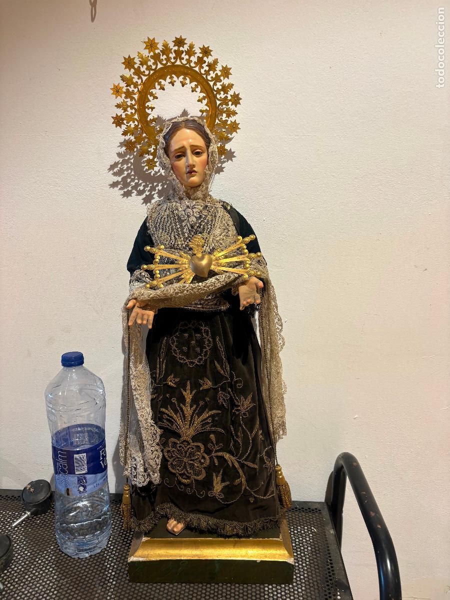 Arte: Virgen dolorosa cap i pota de excelente factura y buenas medidas