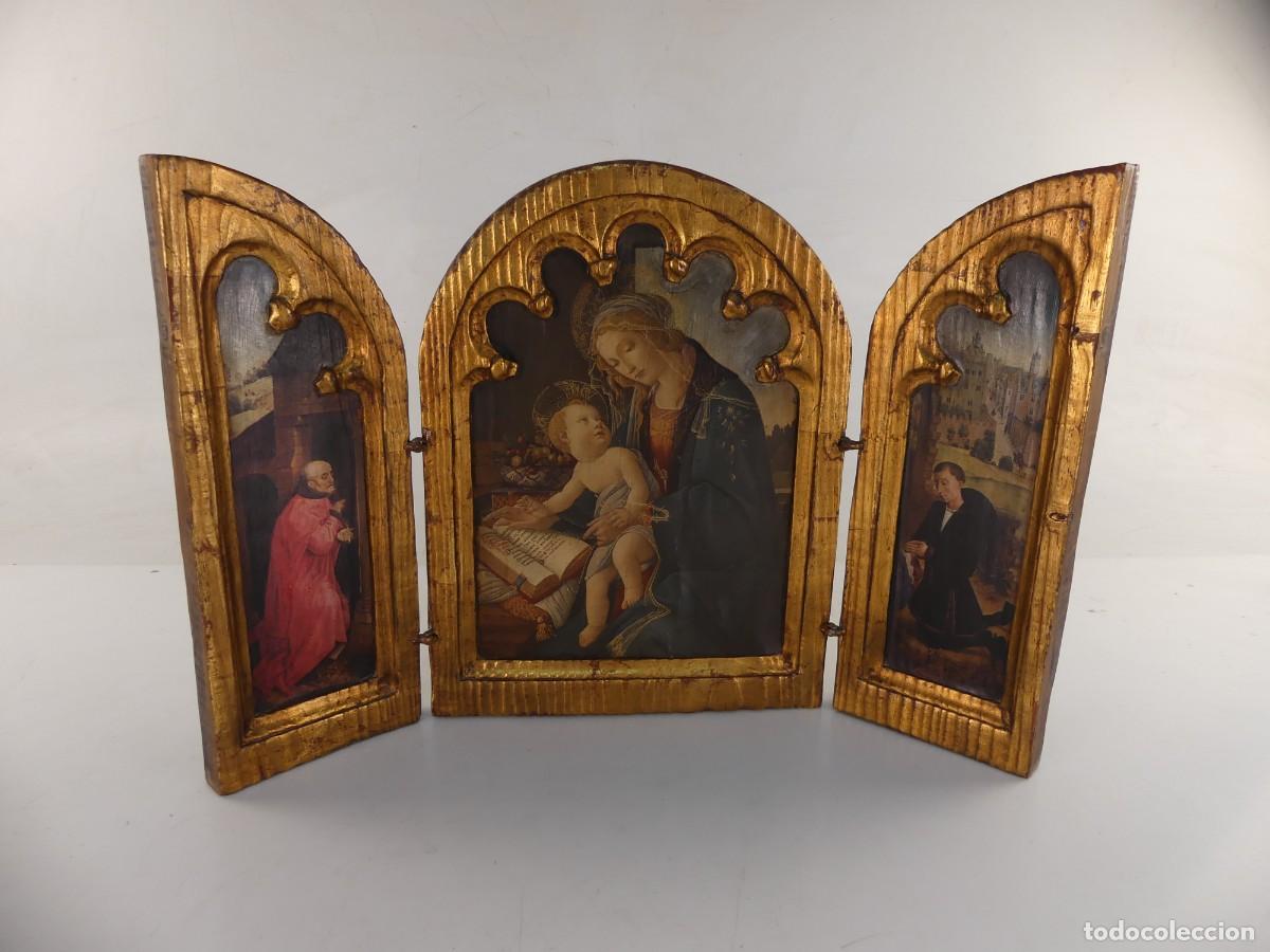 Arte: BONITA DECORACI&Oacute;N RELIGIOSA TRIPTICO EXCELENTE OBJETO PRECIOSOS DETALLES Y COLORES