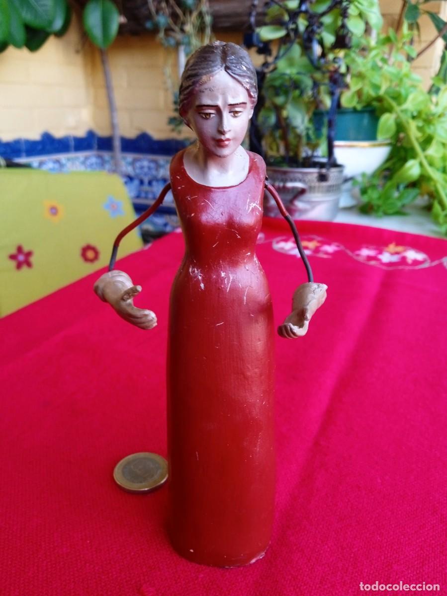 Arte: Figura peque&ntilde;a o Virgen para vestir