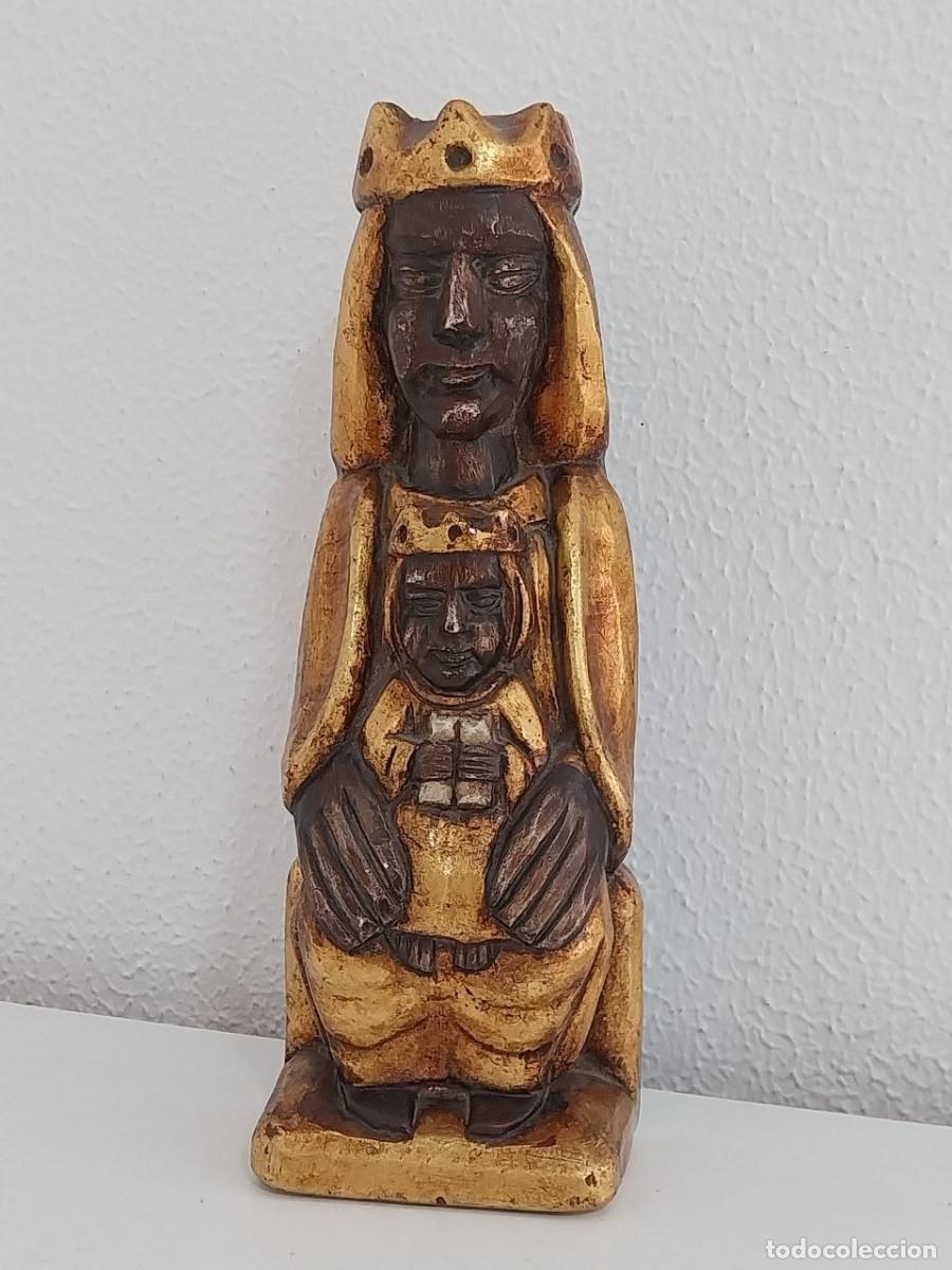 Arte: Talla Virgen Rom&aacute;nica con el Ni&ntilde;o Jes&uacute;s - 34cm