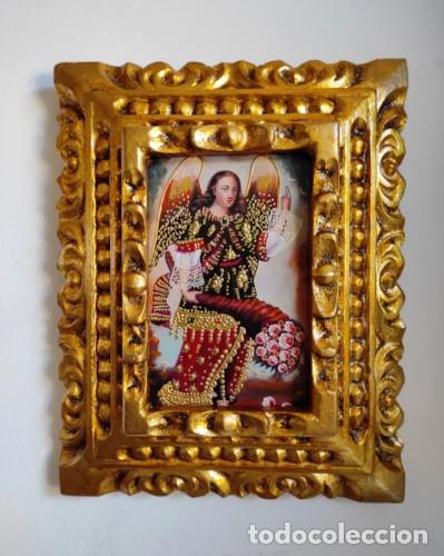 Arte: Arc&aacute;ngel San Gabriel, Pintura cuzque&ntilde;a, Pintura enmarcada, Icono religioso, Icono religioso, &Aacute;ngeles