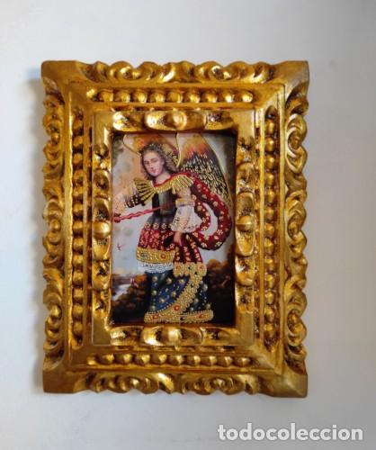 Arte: Arc&aacute;ngel Uriel, Pintura cuzque&ntilde;a, Pintura enmarcada, Icono religioso, Icono religioso, &Aacute;ngeles