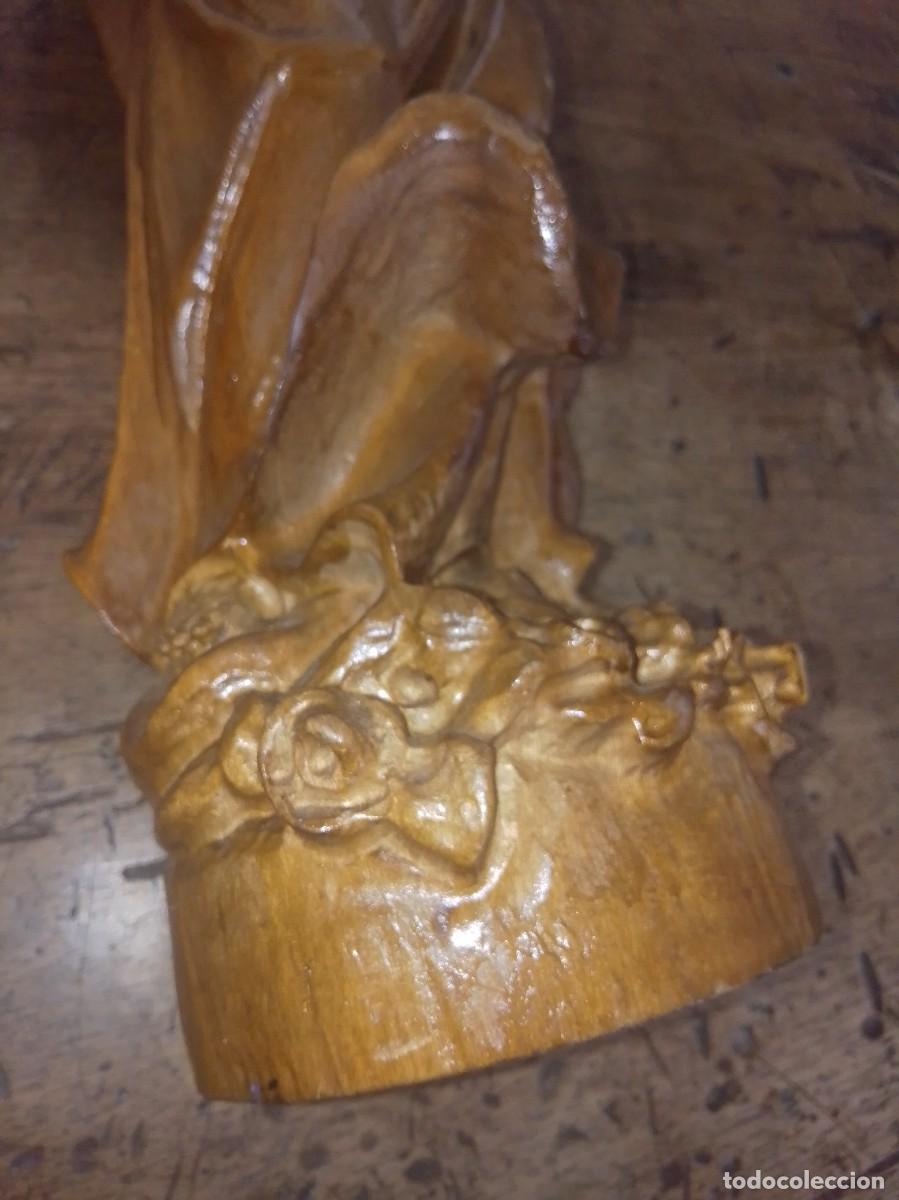 Arte: Virgen con ni&ntilde;o talla en madera - Foto 6