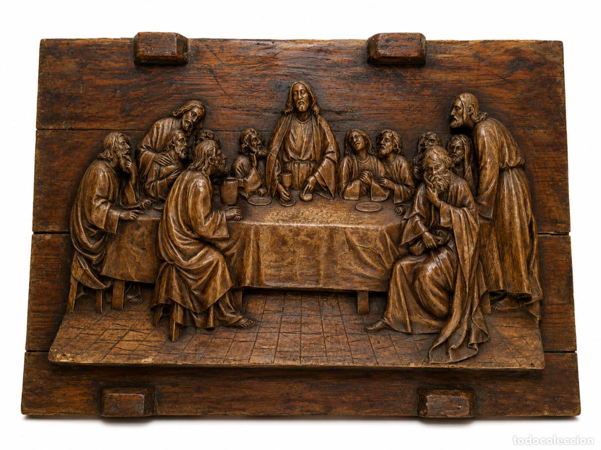 Arte: La &Uacute;ltima Cena - Antiguo Modelo del Taller &rdquo;El Arte Cat&oacute;lico - Casa Bocha-ca&rdquo; Olot - Estuco