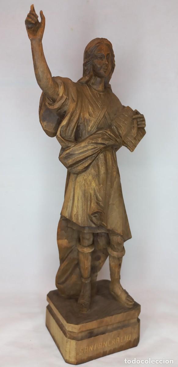 Arte: ANTIGUO SAN PANCRACIO TALLADO EN MADERA Y FIRMADO POR EL ESCULTOR OURO