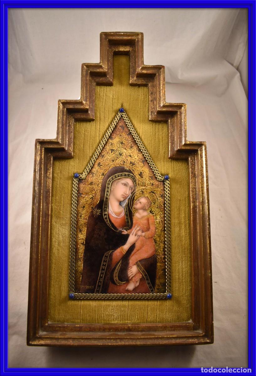 Arte: ESMALTE DE LA VIRGEN Y EL NI&Ntilde;O DEL TALLER DE MORATO