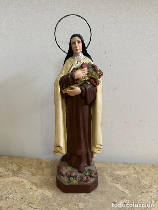 Arte: SANTA TERESA DE LISIEUX, ESTUCO POLICROMADO, DE LOS TALLERES DE OLOT