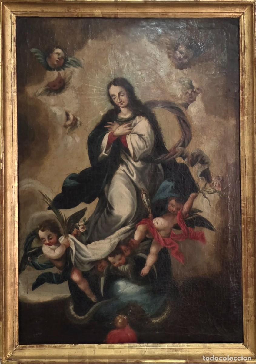 Arte: Lienzo Inmaculada Concepci&oacute;n siglo XVIII