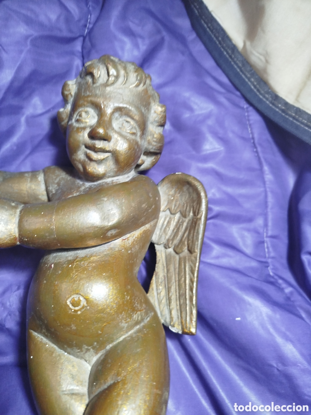 Arte: Pareja de &aacute;ngeles portugueses de madera siglo 19 / 20 env&iacute;o gratis