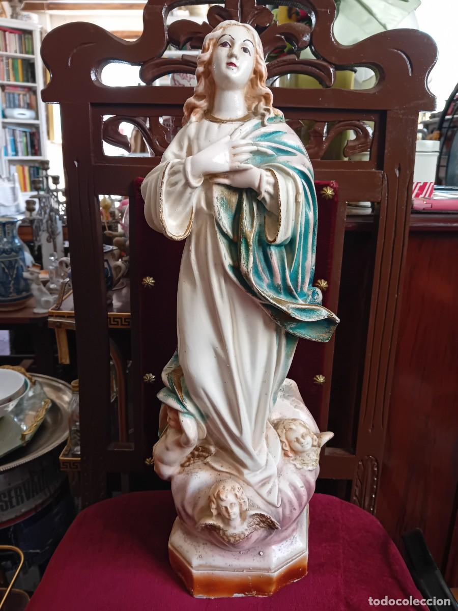 Arte: Inmaculada con alegr&iacute;a de &aacute;ngeles d&eacute;cada de los 50