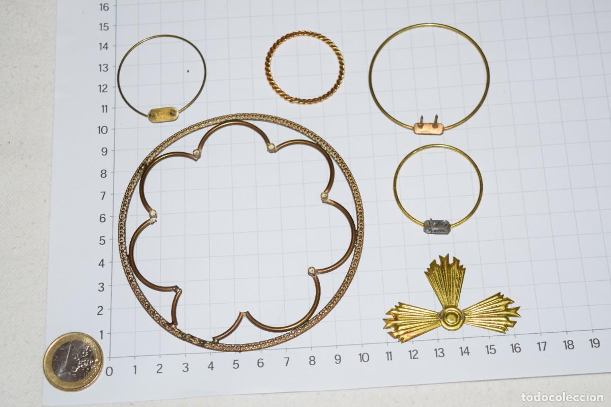 Arte: Conjunto de CORONAS, POTENCIAS, RESPLANDOR, AUREOLAS... Para imagenes religiosas - &iexcl;Mira! Lote 3