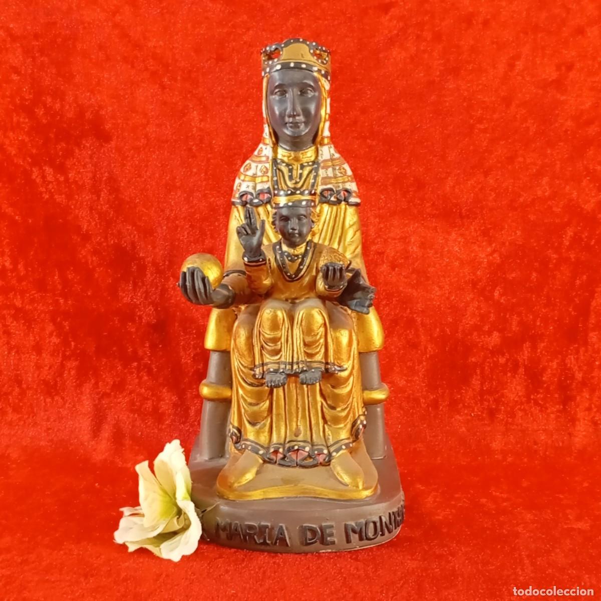 Arte: REPRODUCCI&Oacute;N ARTESANAL DE LA VIRGEN MARIA DE MONTSERRAT - MORENETA - 20 X 9 X 11 CM / 2194