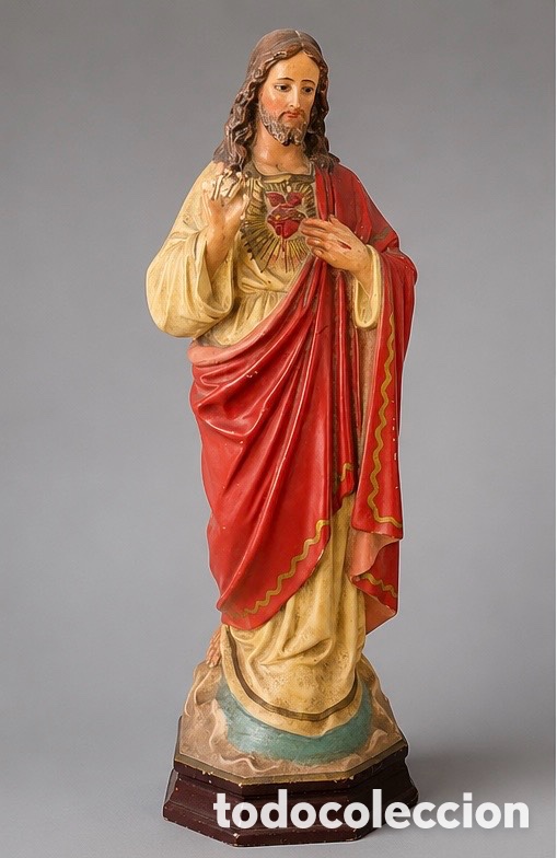Arte: Antigua imagen del Sagrado Coraz&oacute;n de Jes&uacute;s OLOT
