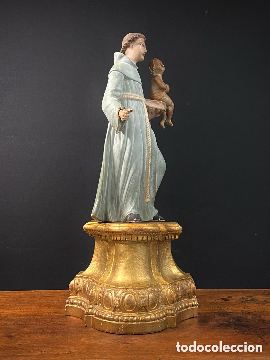 Arte: San Antonio de Padua con el ni&ntilde;o. Talla de madera