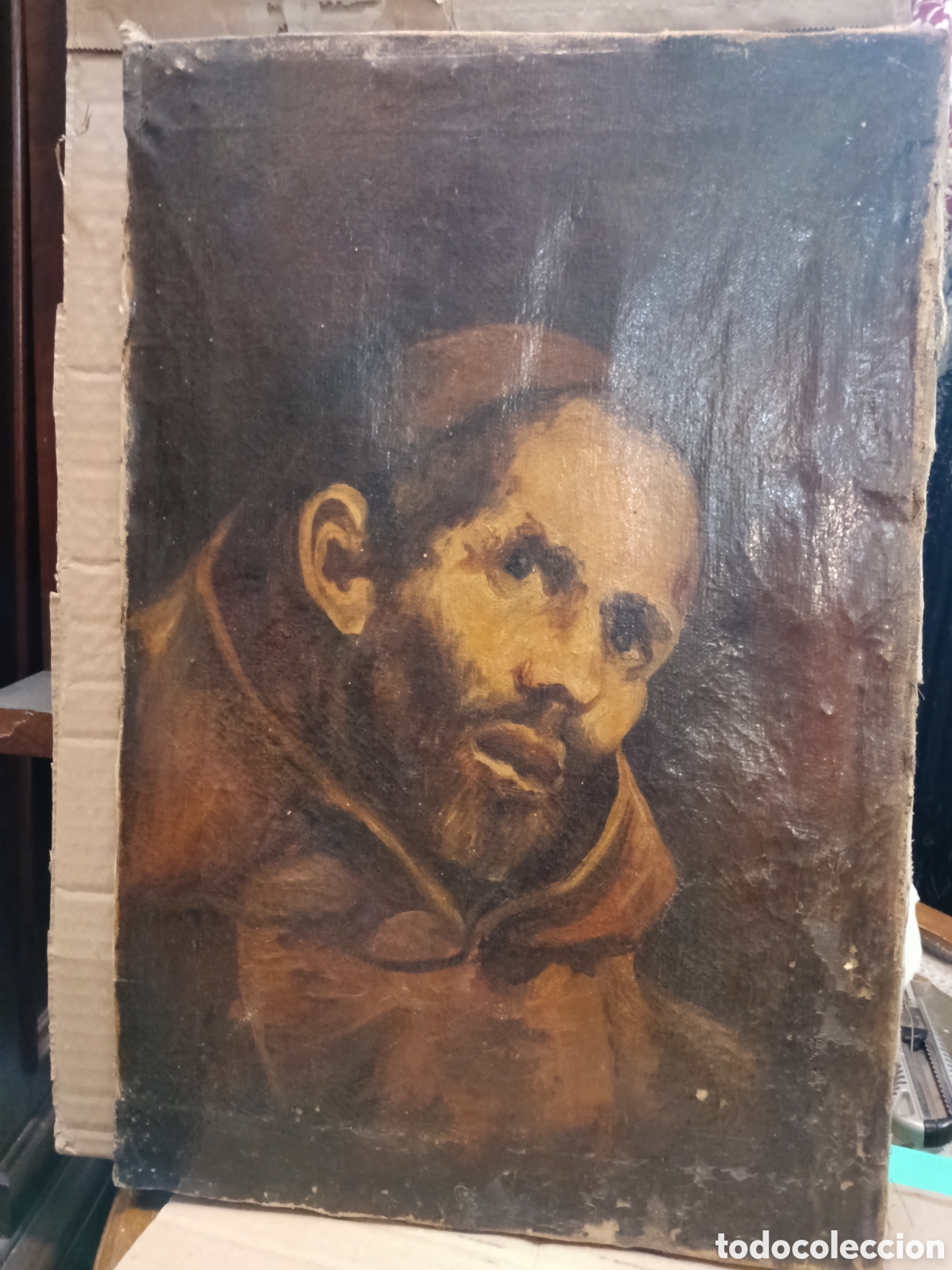Arte: &Oacute;leo sobre lienzo franciscano siglo xvlll