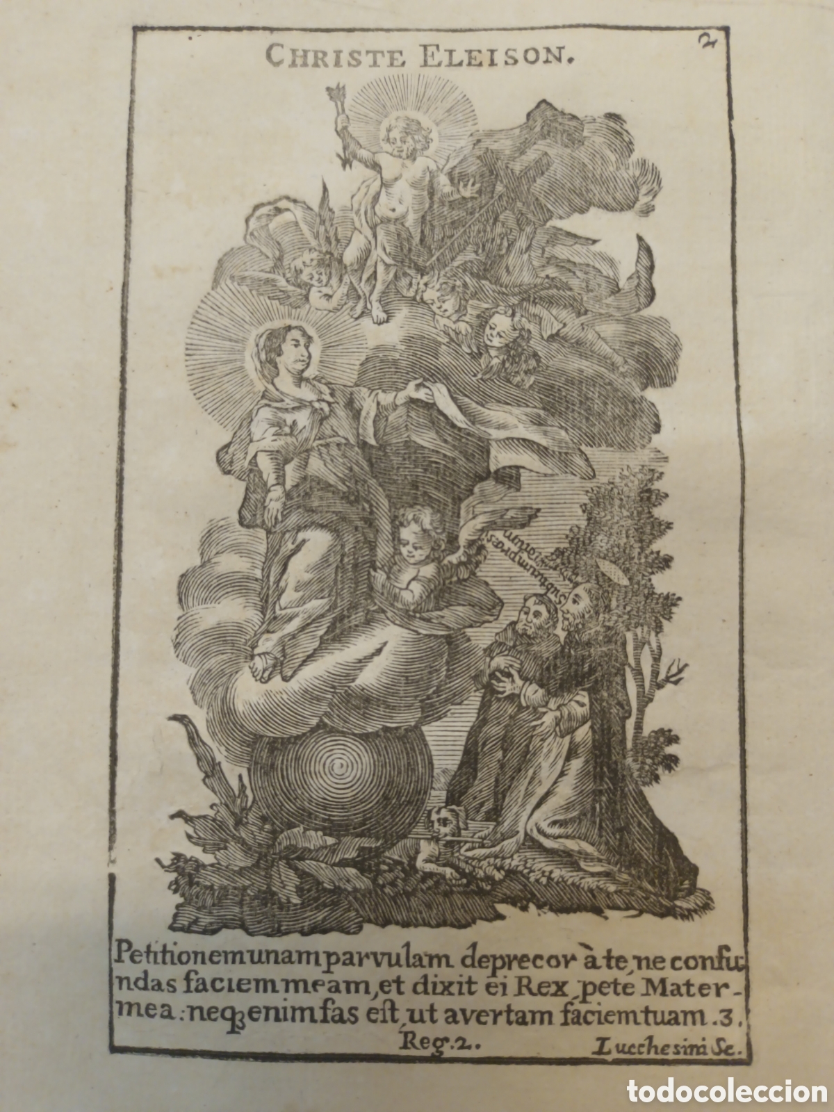 Arte: GRABADO - LETAN&Iacute;AS LAURETANA - CHISTIE ELEISON - F.X. DORNN - A&Ntilde;O 1768 - 13 X 20 CM