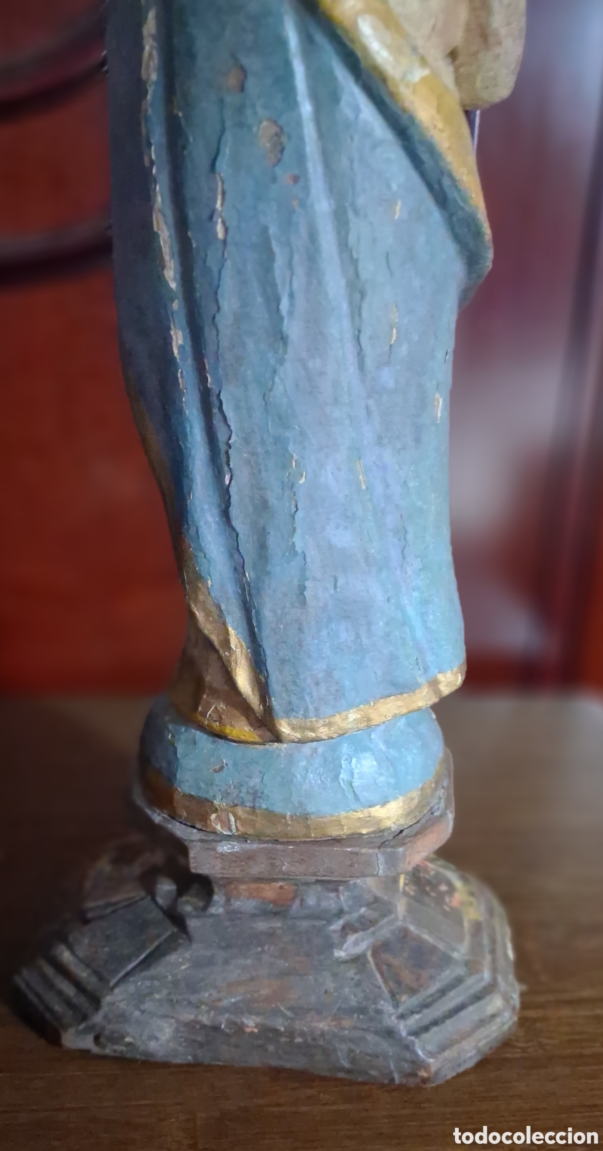 Arte: VIRGEN INMACULADA MADERA ANTIGUA - Foto 4