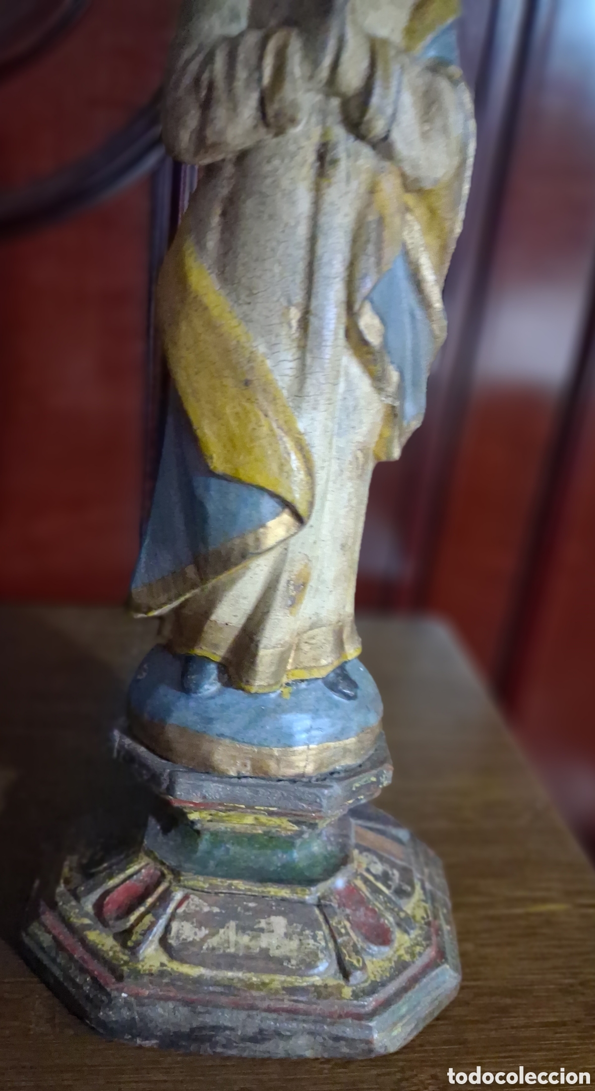Arte: VIRGEN INMACULADA MADERA ANTIGUA - Foto 8