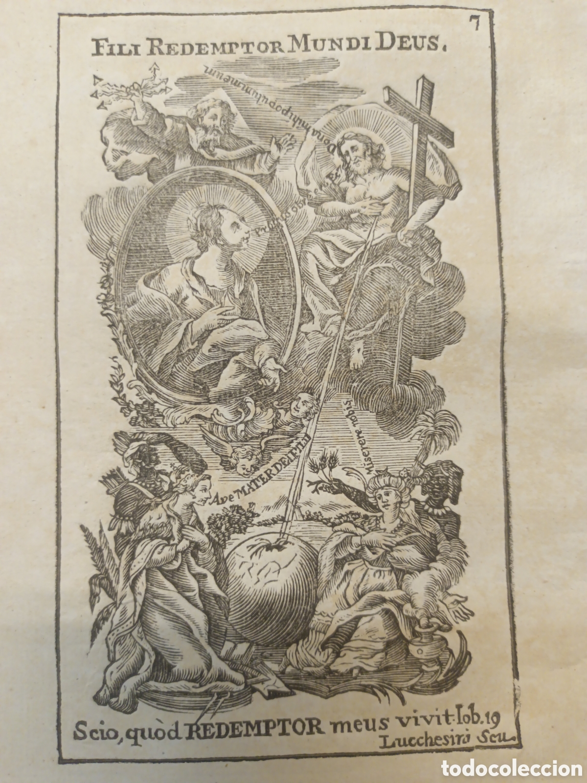 Arte: GRABADO - LETAN&Iacute;A LAURETANA DE LA VIRGEN - F. X. DORNN - A&Ntilde;O 1768 - 13 X 20 CM