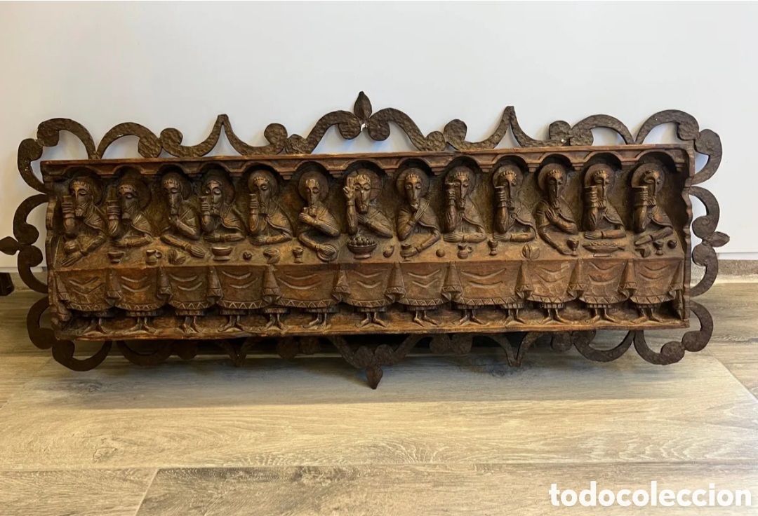 Arte: GRAN RETABLO TALLA MADERA ULTIMA CENA