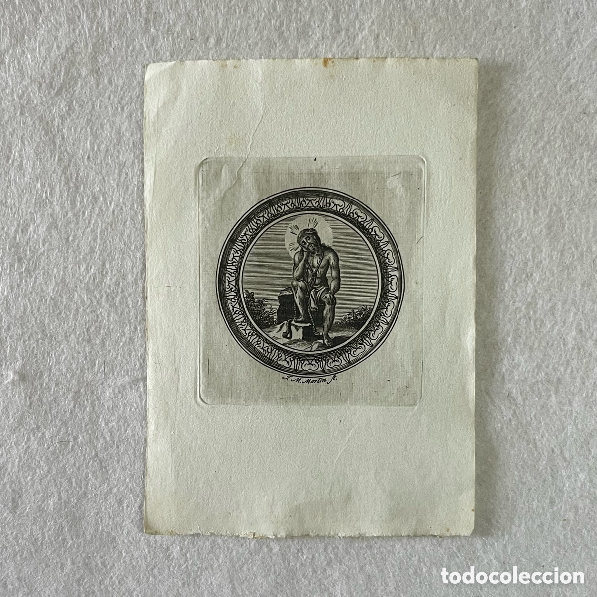 Arte: RELIGIOSO - SEVILLA - GRABADO DE J. M. MART&Iacute;N - CRISTO HUMILDAD Y PACIENCIA / ECCE HOMO