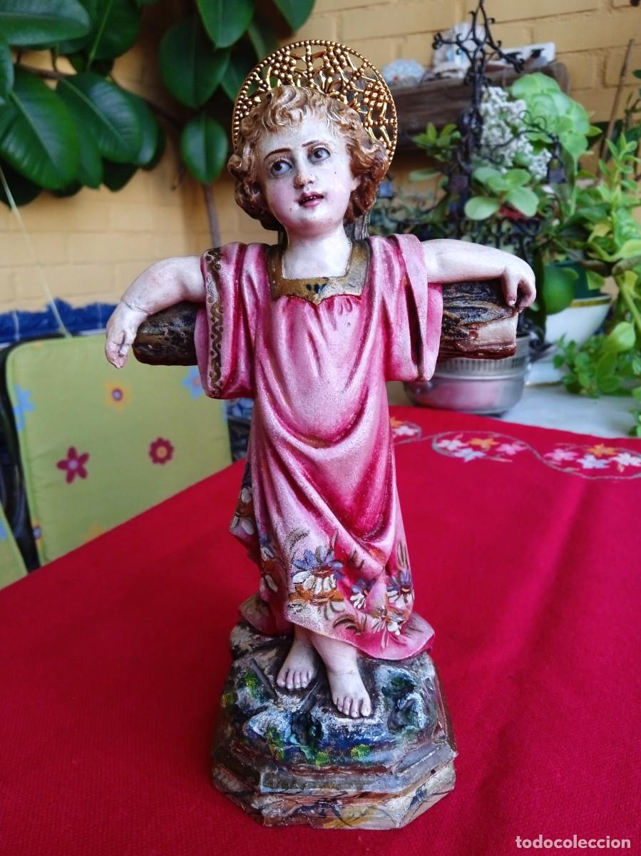 Arte: Figura antigua religiosa Ni&ntilde;o Jes&uacute;s de pasi&oacute;n de Olot