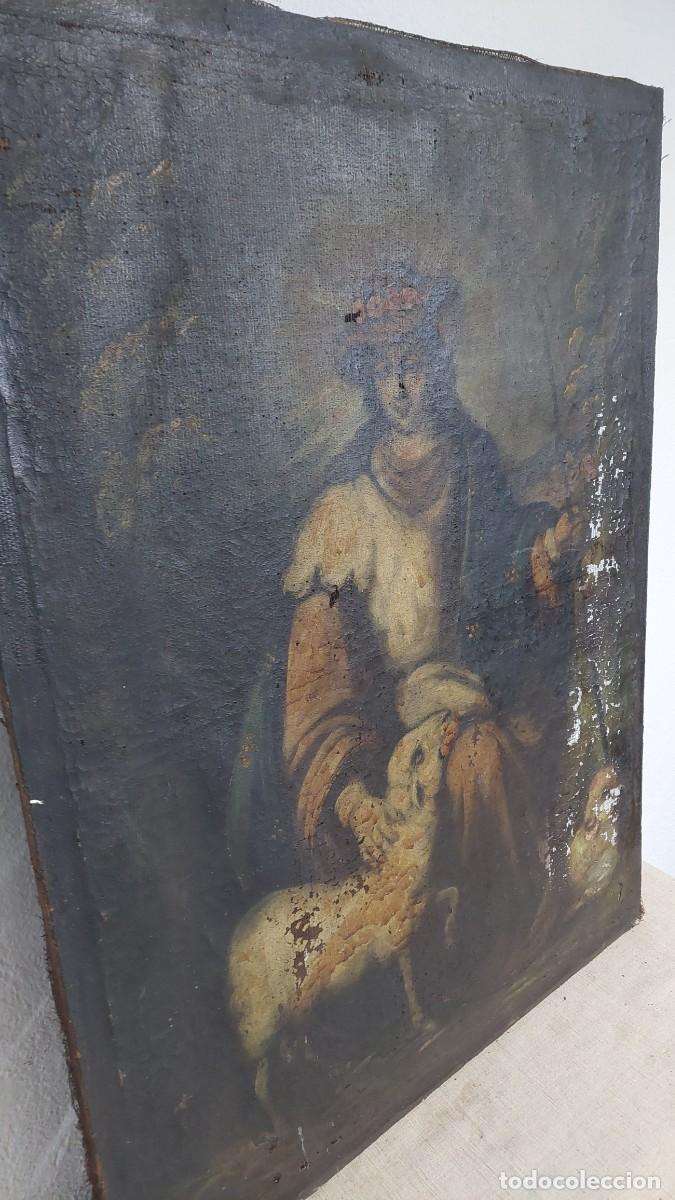 Arte: Antiguo oleo Divina Pastora - Foto 2