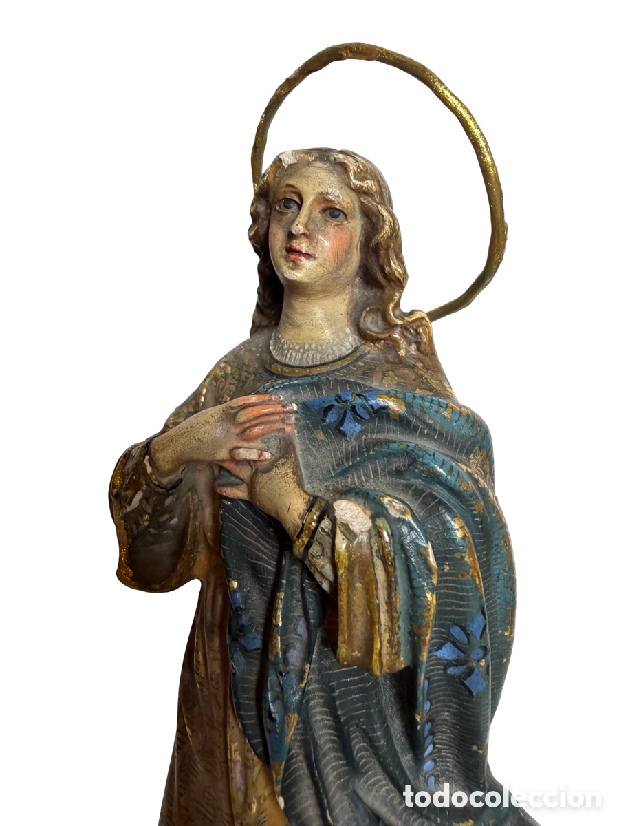 Arte: Inmaculada con sello arte Olotense siglo XX