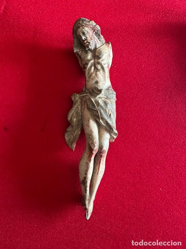 Arte: CRISTO EN MADERA TALLADA Y POLICROMADA , S. XVIII