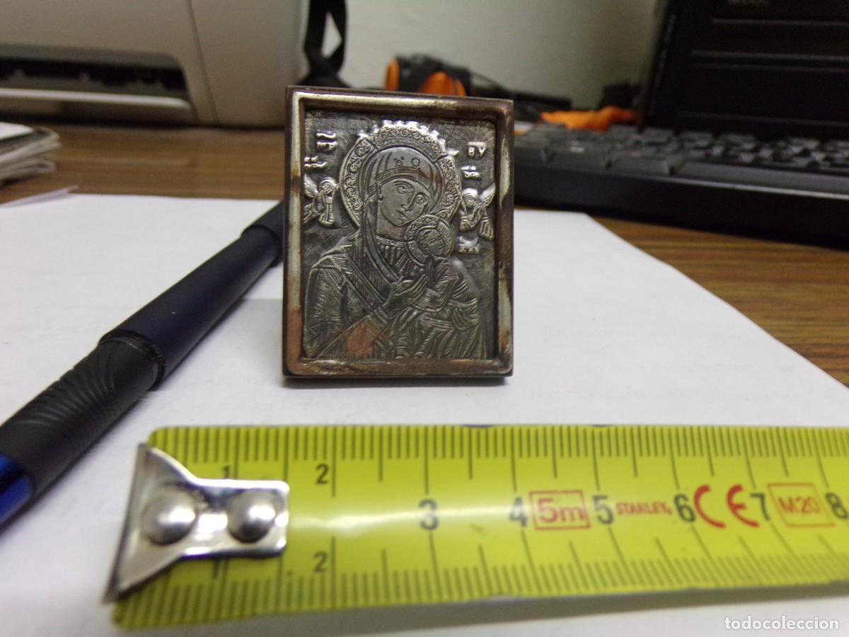 Arte: peque&ntilde;o icono bizantino en plata 925
