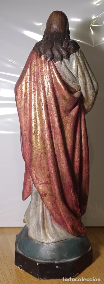 Arte: sagrado coraz&oacute;n policromado - Foto 3