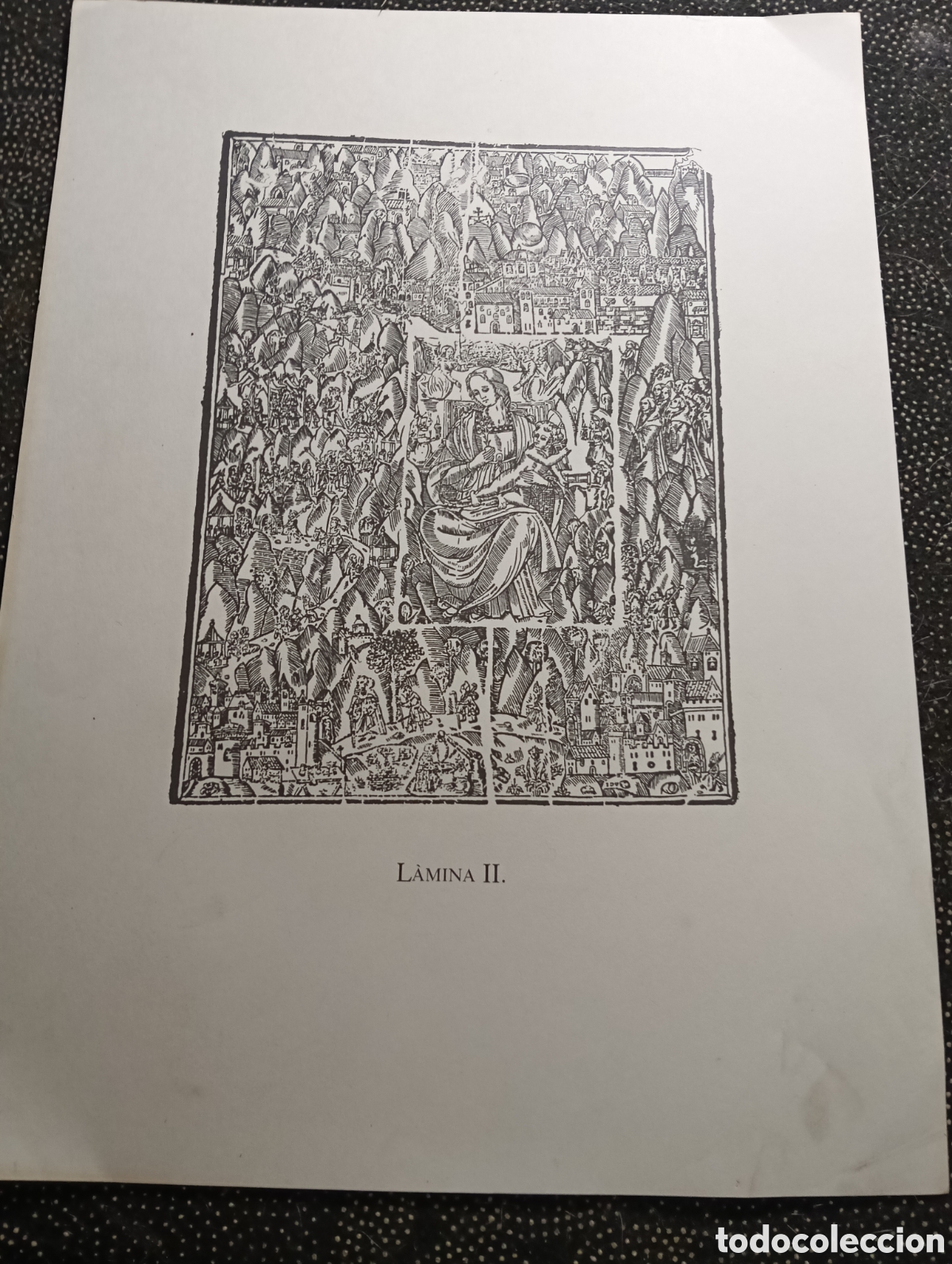 Arte: Grabado de la Mare de Deu de Montserrat, lamina II