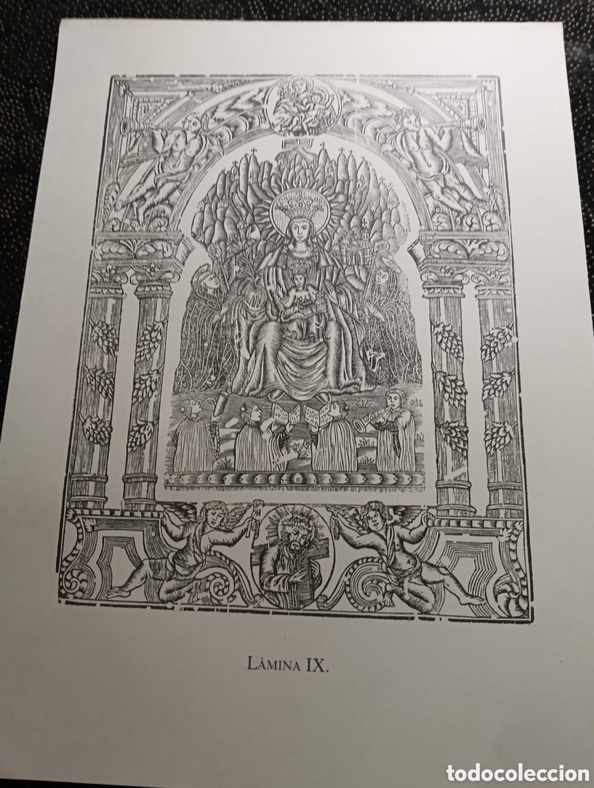 Arte: Grabado de la Mare de Deu de Montserrat, lamina IX