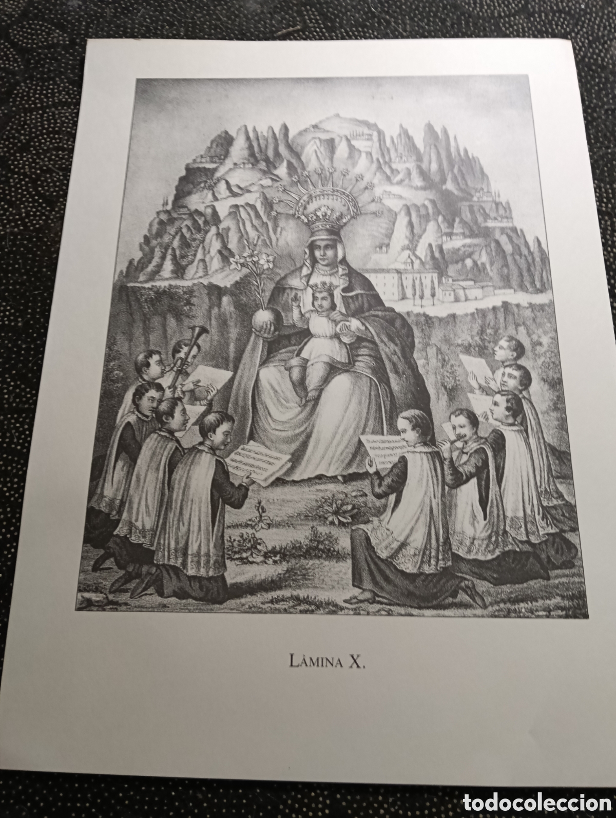 Arte: Grabado de la Mare de Deu de Montserrat, lamina X