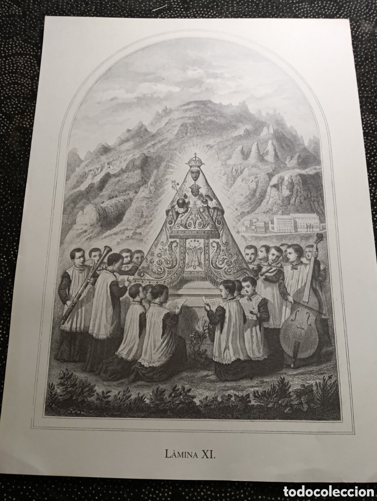 Arte: Grabado de la Mare de Deu de Montserrat, lamina XI