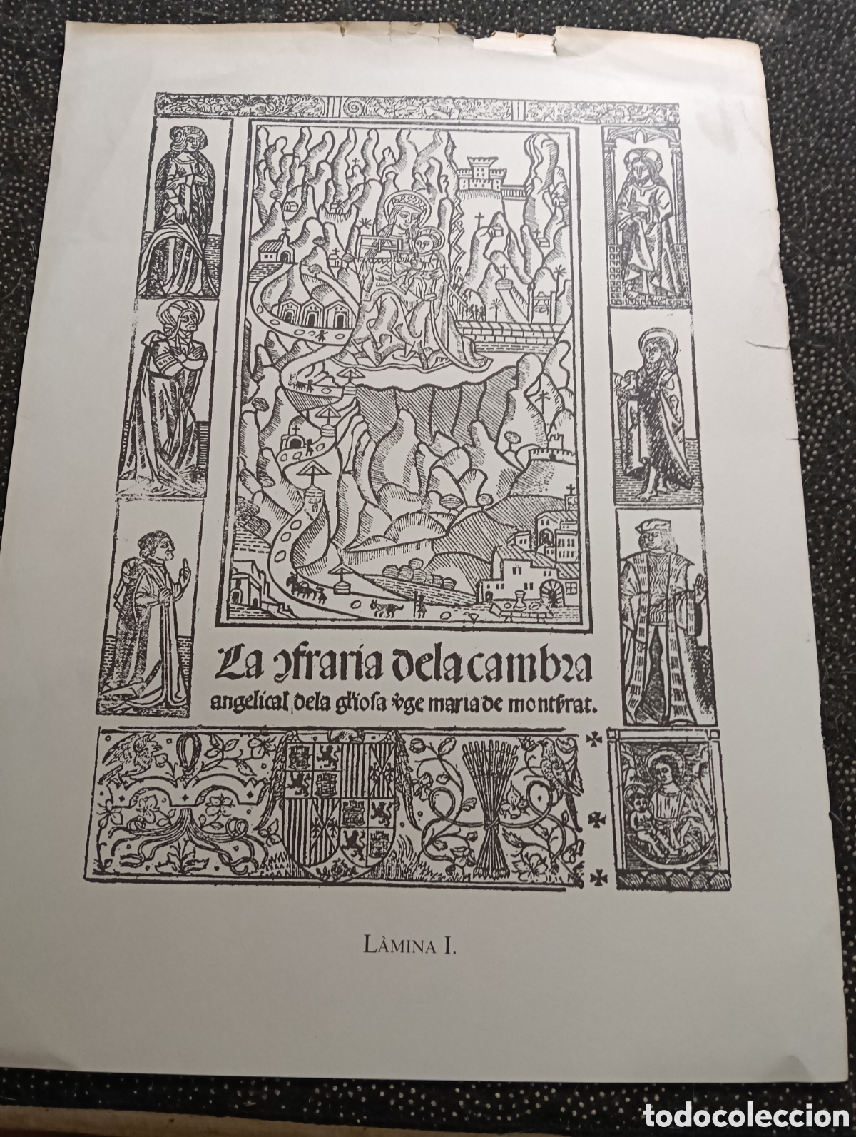 Arte: Grabado de la Mare de Deu de Montserrat, lamina I
