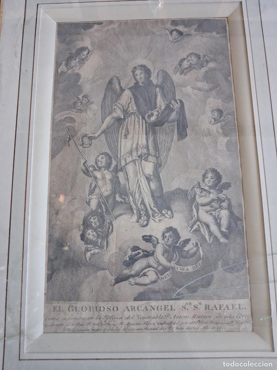 Arte: El Glorioso arcangel San Rafael Grabado por Manuel Navarro 1802