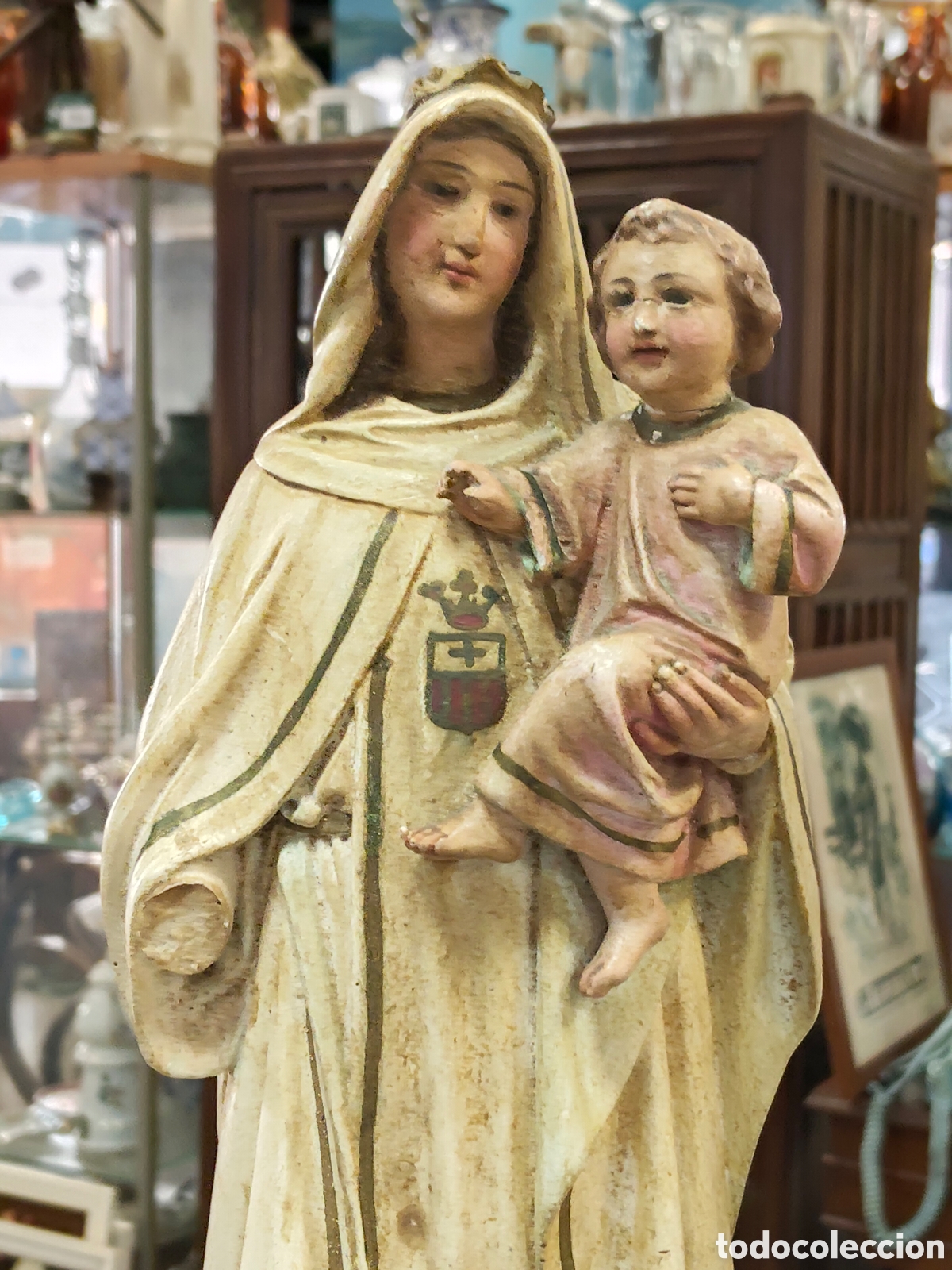 Arte: Virgen de la Merced en madera policromada 32 CM - Foto 4