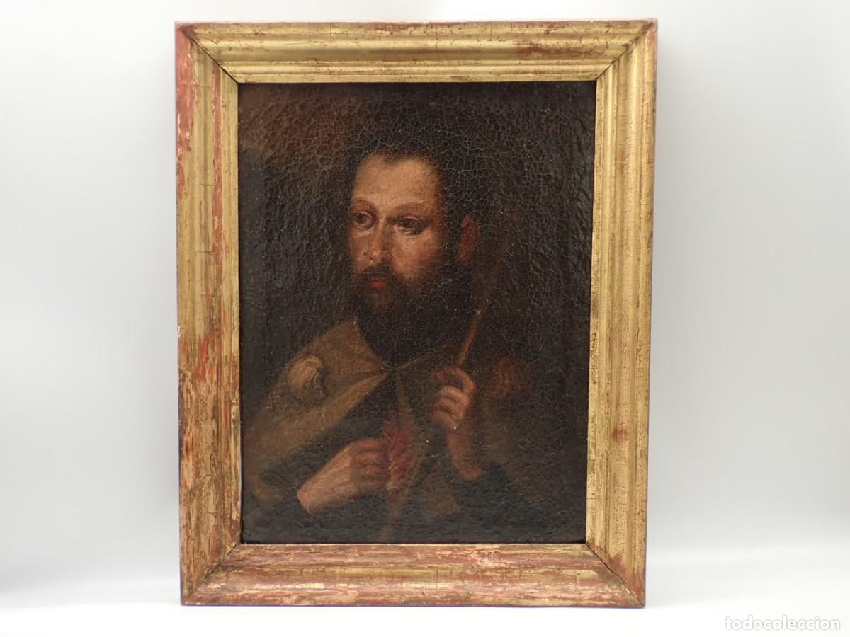 Arte: SANTIAGO PEREGRINO O SAN FRANCISCO JAVIER PEREGRINO. &Oacute;LEO/LIENZO SIGLO XVII-XVIII