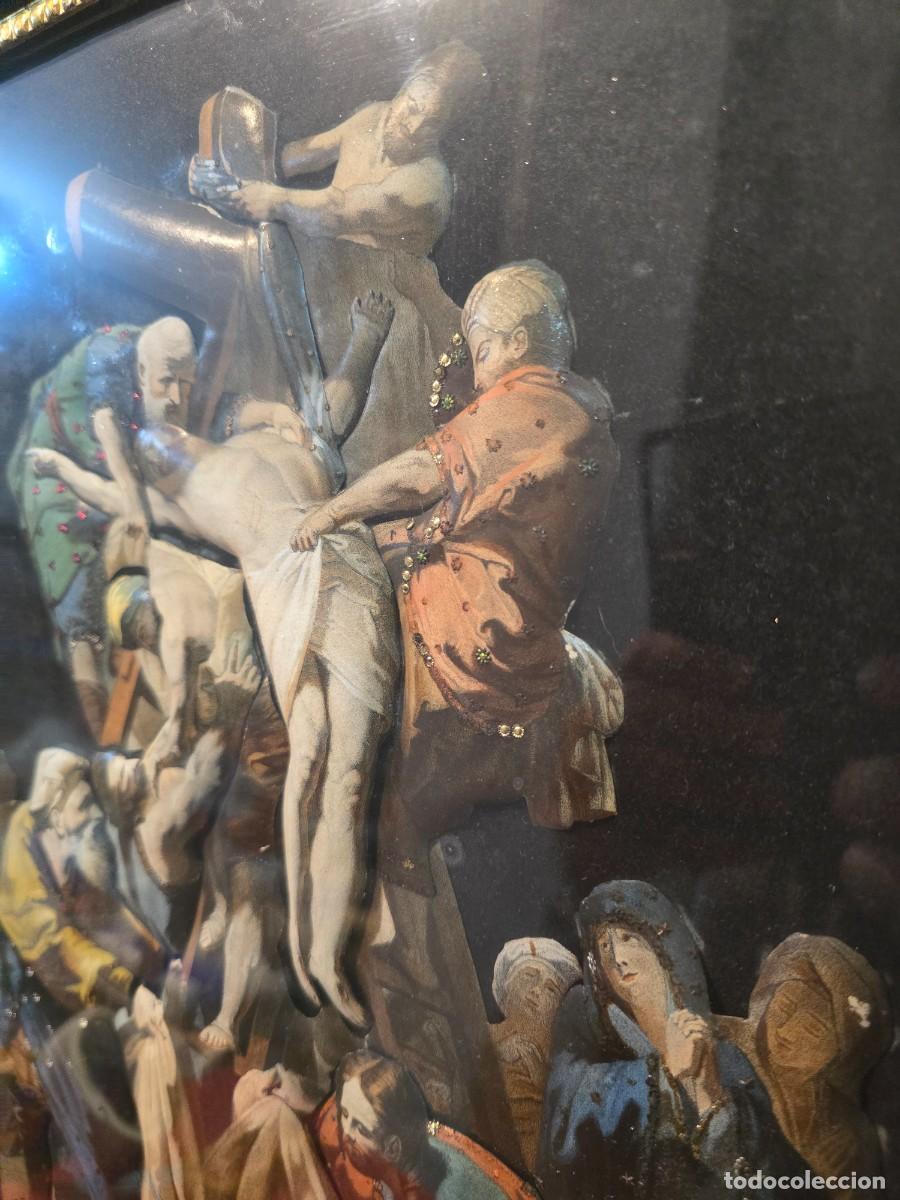 Arte: CUADRO RELIGIOSO DE PAPEL EN RELIEVE - Foto 2