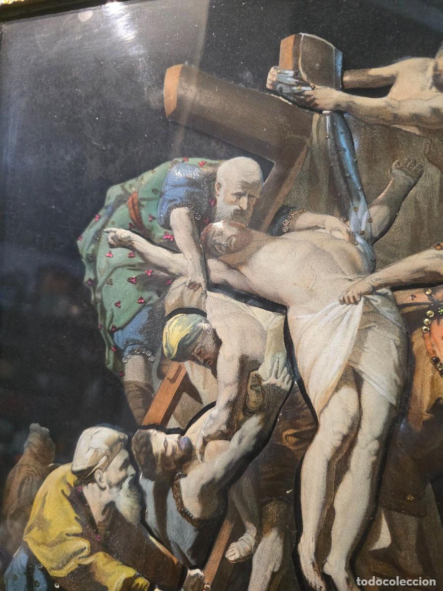Arte: CUADRO RELIGIOSO DE PAPEL EN RELIEVE - Foto 5