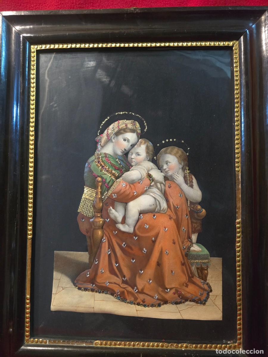 Arte: CUADRO RELIGIOSO DE PAPEL EN RELIEVE