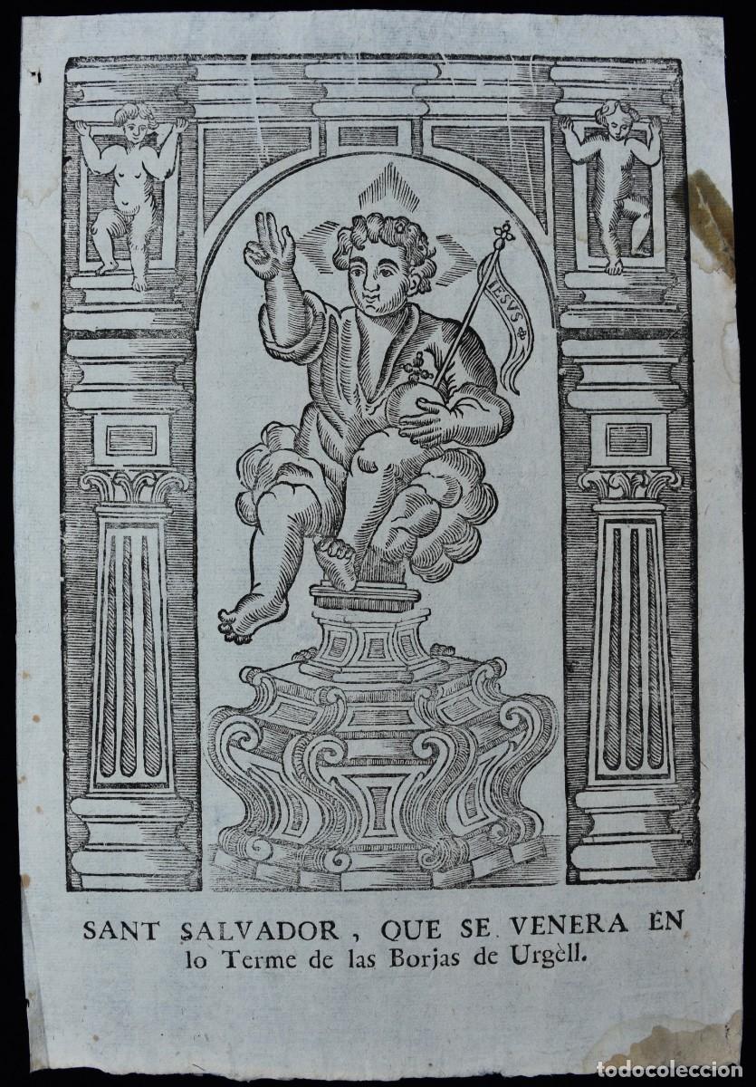 Arte: Sant Salvador. Borges Blanques (Borjas de Urg&egrave;ll). Les Garrigues. Lleida. Gravat xilogr&agrave;fic s. XIX.