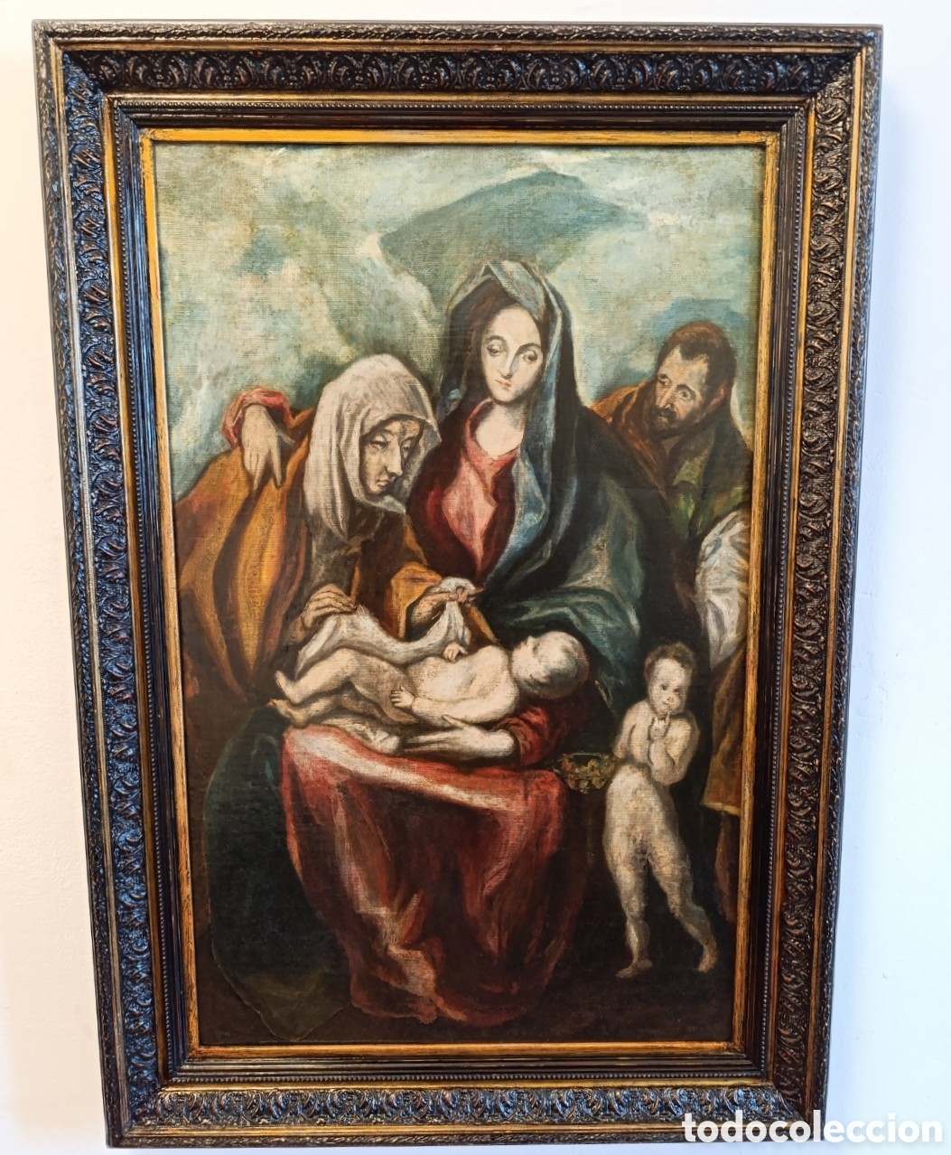 Arte: Seguidor de El Greco s. XIX. Cuadro al &oacute;leo sobre lienzo.