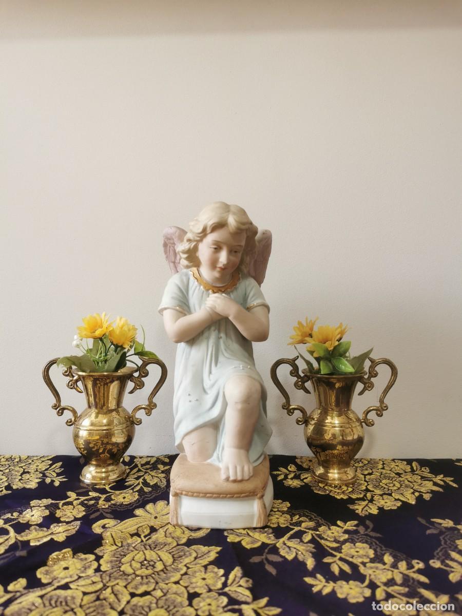 Arte: Precioso &Aacute;ngel de Biscuit 28cm