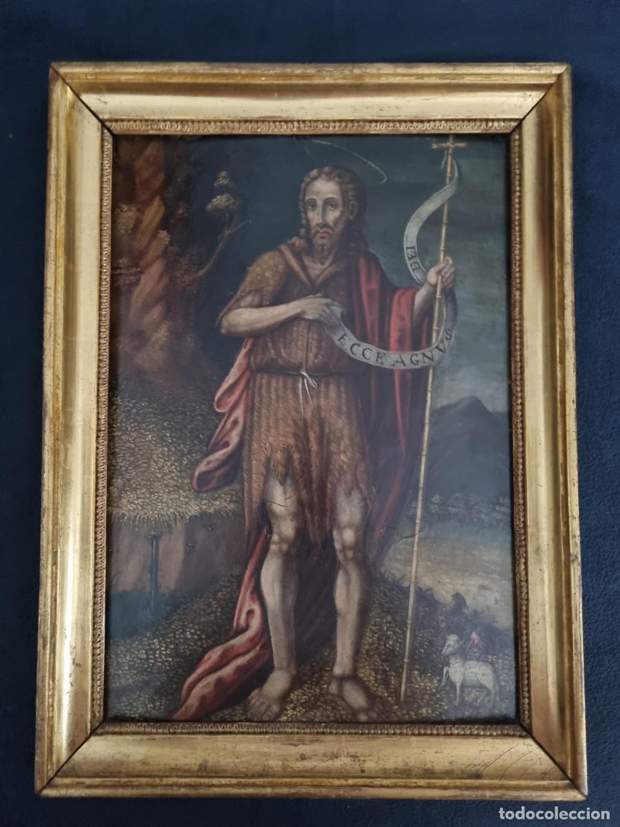 Arte: SAN JUAN BAUTISTA, oleo sobre tabla, de autor desconocido. Siglo XVI