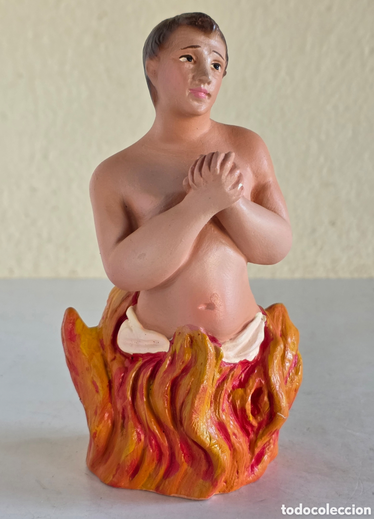 Arte: Figura de Yeso &Aacute;nima ardiendo en el Purgatorio - Decoraci&oacute;n Religiosa