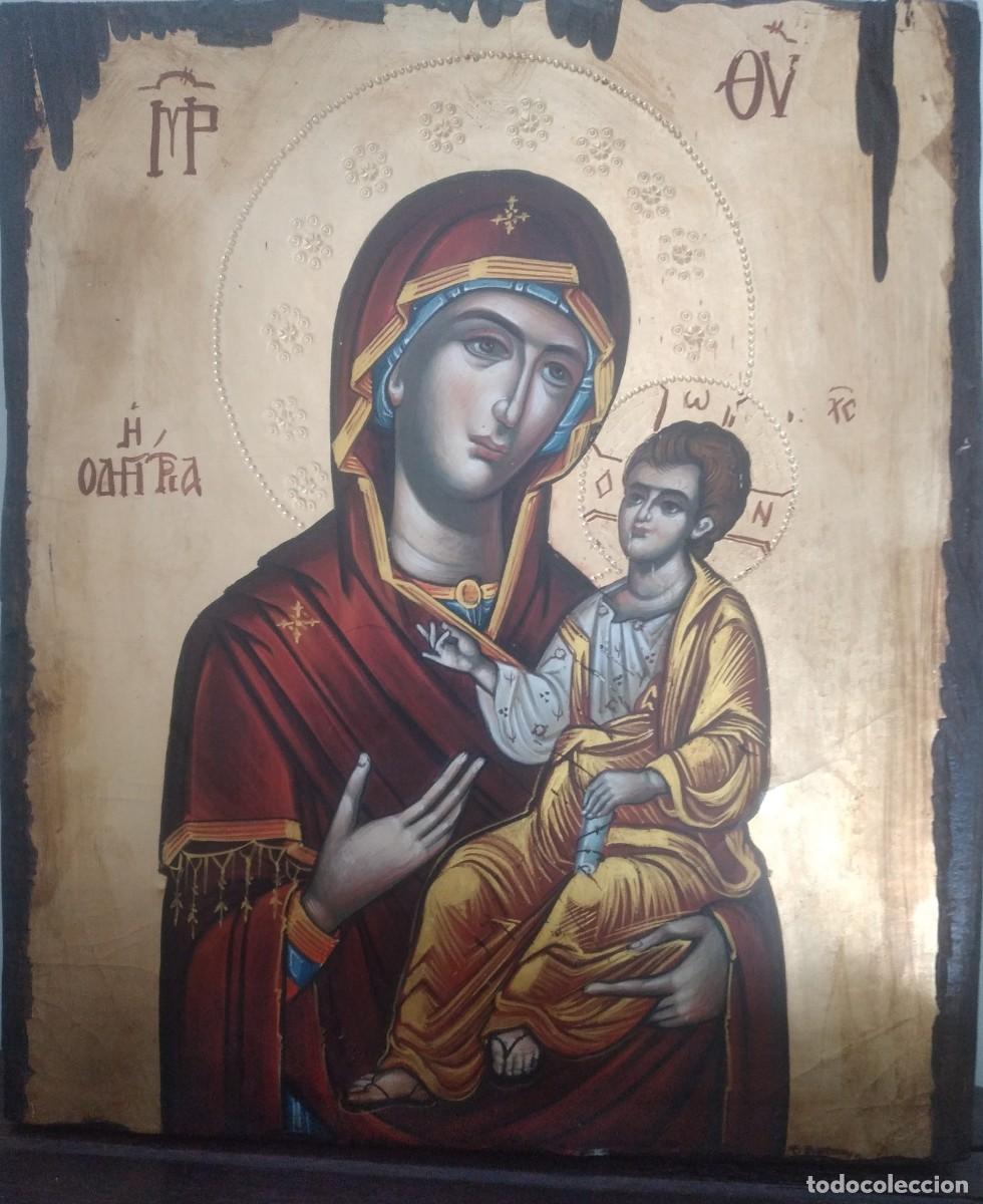 Arte: Tabla de Gran Icono Bizantino artesanal de Kalambaka (Meteora)