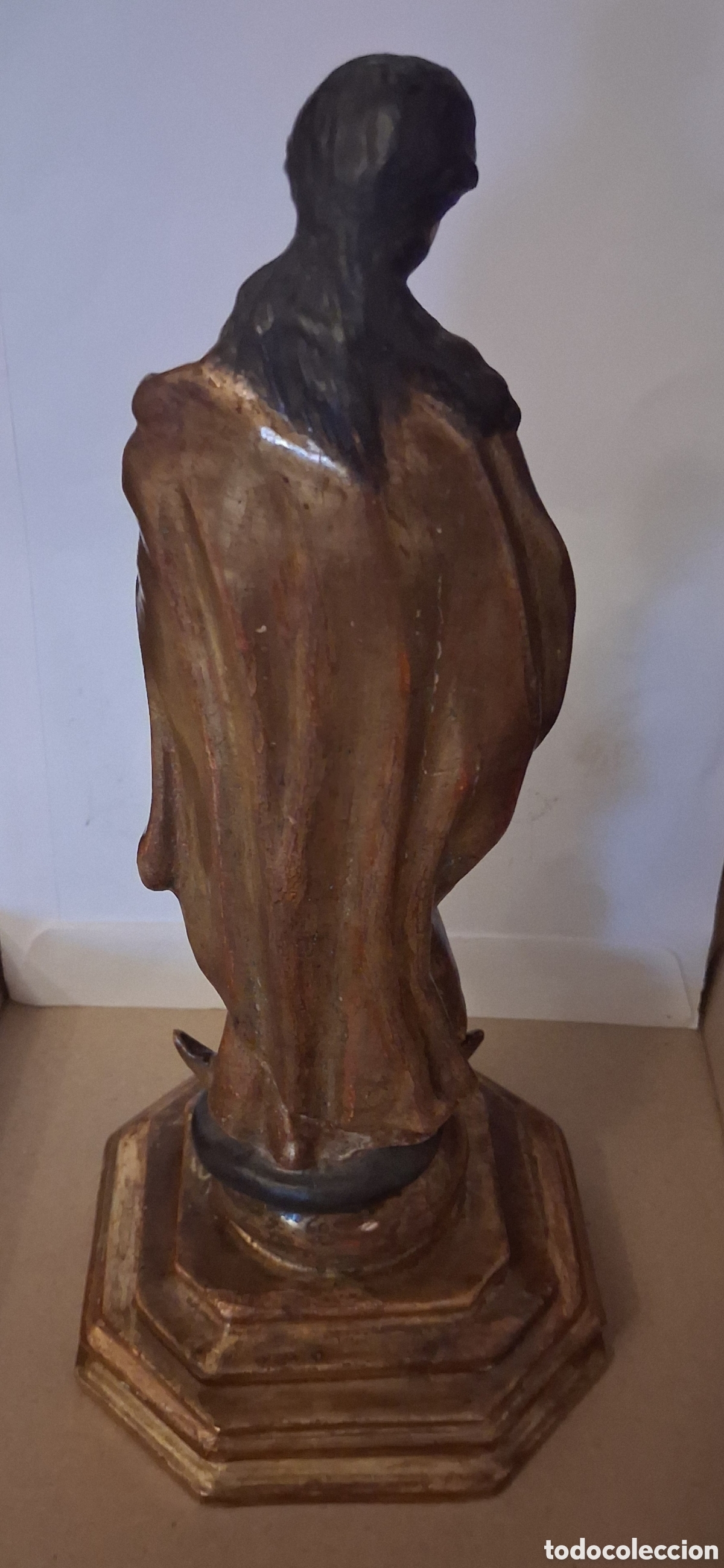 Arte: Virgen Inmaculada antigua. Madera. - Foto 4