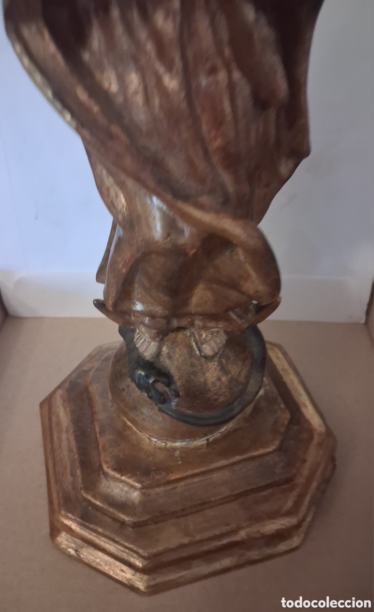 Arte: Virgen Inmaculada antigua. Madera. - Foto 5